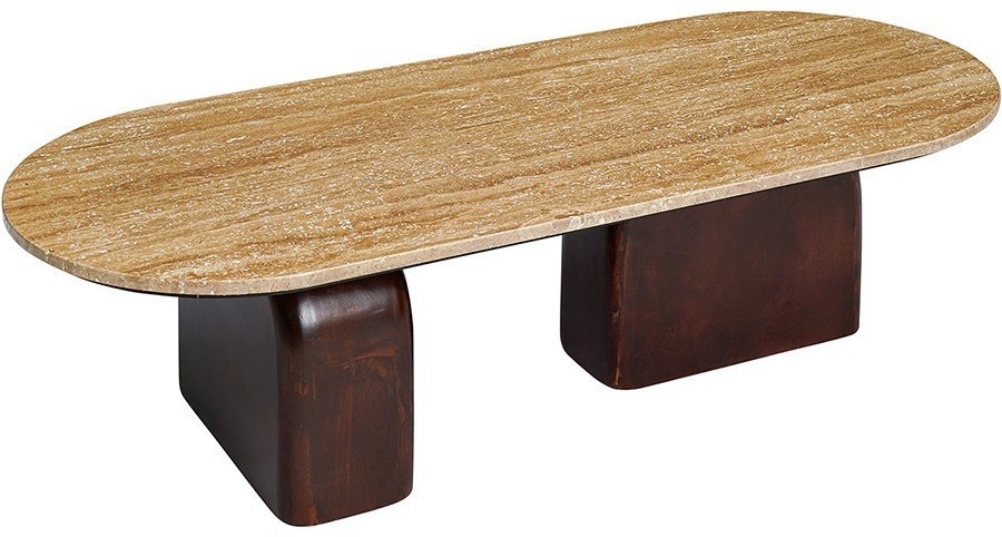 Столик журнальный torhill, 120х50 см, бежевый/орех (76324)