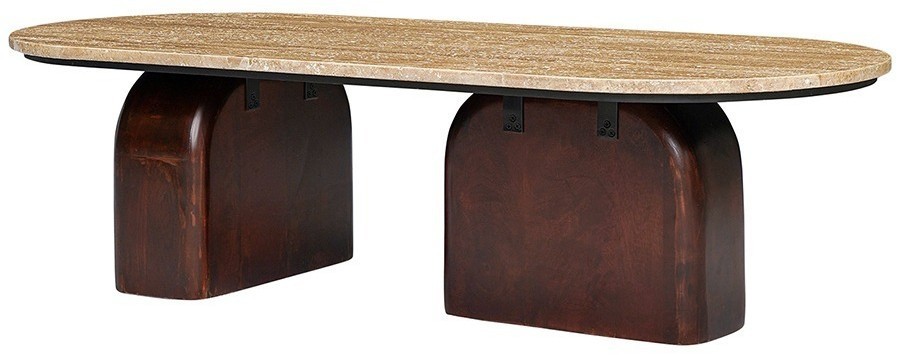 Столик журнальный torhill, 120х50 см, бежевый/орех (76324)