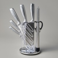 Набор ножей agness нжс на пластиковой вращающейся подставке 8 пр. (911-498)