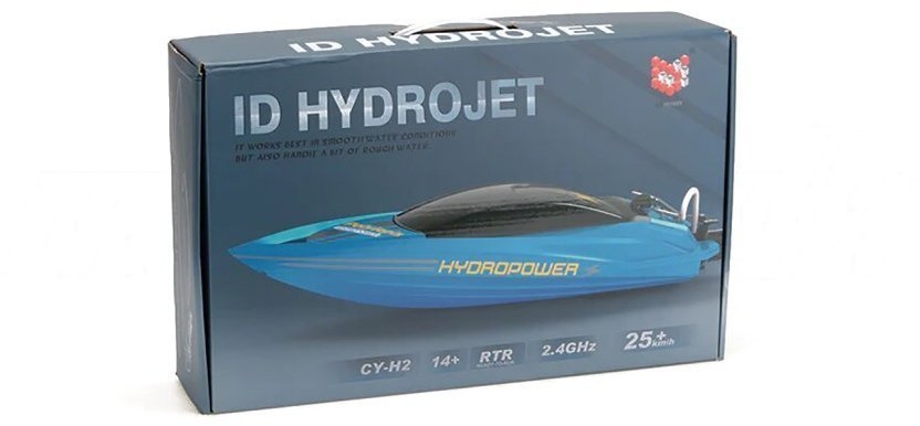 Радиоуправляемый катер с водяной помпой Green HydroJet (25 км/ч, 42 см) (HC807-GREEN)