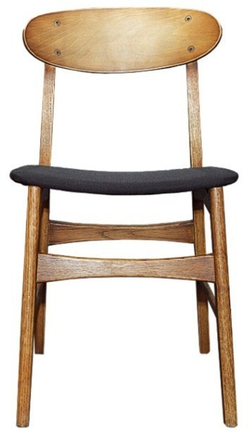 Стул Скандинавия SE-2837-oak/BLTX, каркас массив дуба, обивка лен, natural oak/black, ROOMERS FURNITURE