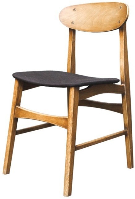 Стул Скандинавия SE-2837-oak/BLTX, каркас массив дуба, обивка лен, natural oak/black, ROOMERS FURNITURE