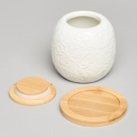 Банка lefard &quot;muse&quot; с дер.крышкой на дер.подставке 10*11,5 см 600 мл (587-211)