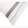 Набор из двух наволочек из сатина белого цвета с серым кантом из коллекции essential, 70х70 см (73728)