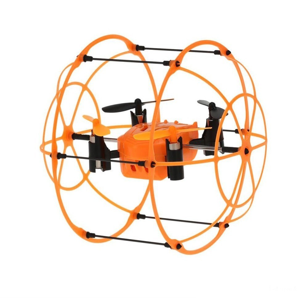 Радиоуправляемый квадрокоптер с защитной сеткой Orange SkyWalker (HM1336)