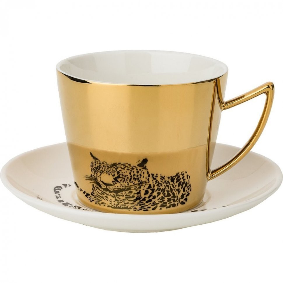 Чайный набор "leopard" на 1пер. 2пр. 220мл, золотой Lefard (91-083)