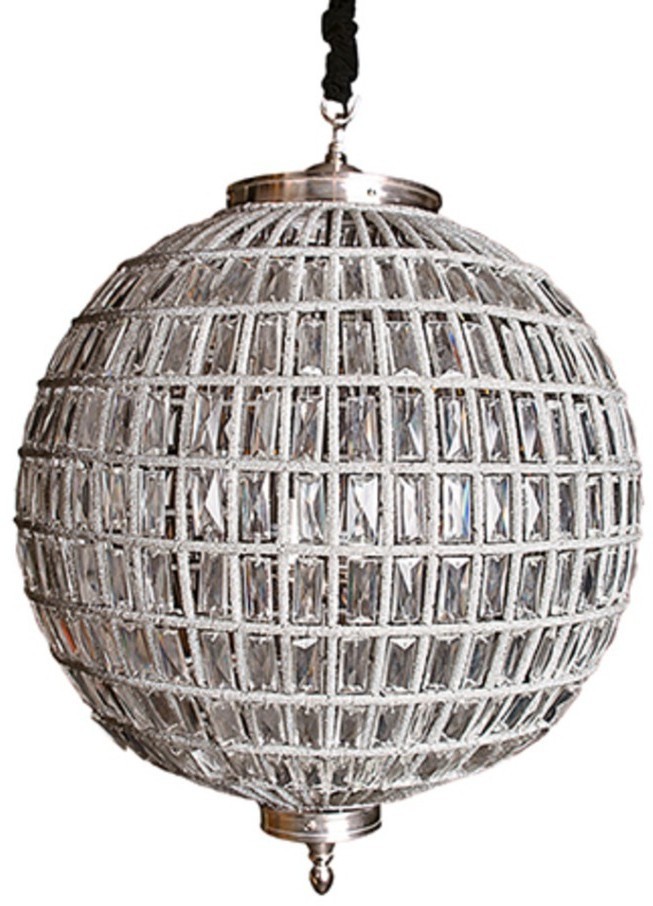 Люстра Казбах 4353LA, 61, каркас металл, стекло, бронза, Antique silver, RESTORATION HARDWARE