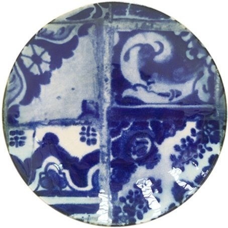 Набор 4 тарелки SLPS03-02013N, 17 см, керамика, BLUE TILE, Costa Nova