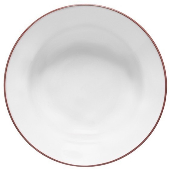 Тарелка ATP211-RED(ATP211-00721A), 21 см, керамика, White, red, Costa Nova