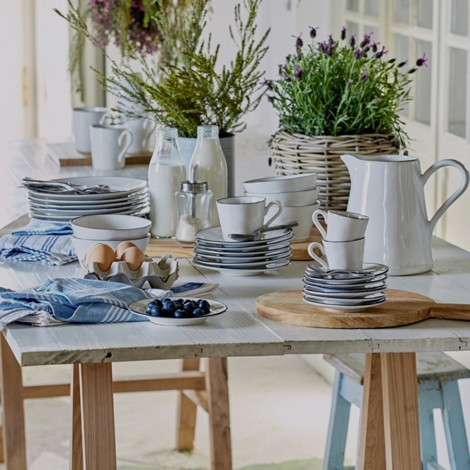 Тарелка ATP211-RED(ATP211-00721A), 21 см, керамика, White, red, Costa Nova