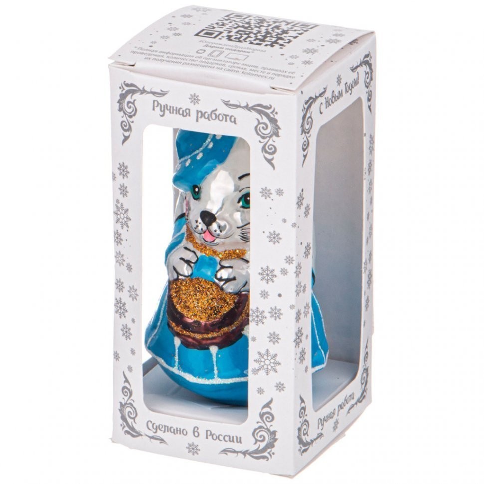 Ёлочное украшение  "крольчиха", в подарочной упаковке высота=8,5 см ООО"юниопт" (140-322)