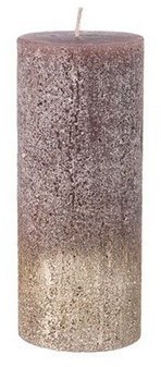 Свеча столбик d6*15 см лавандовая с золотом (TT-00012846)