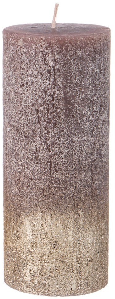 Свеча столбик d6*15 см лавандовая с золотом (TT-00012846)