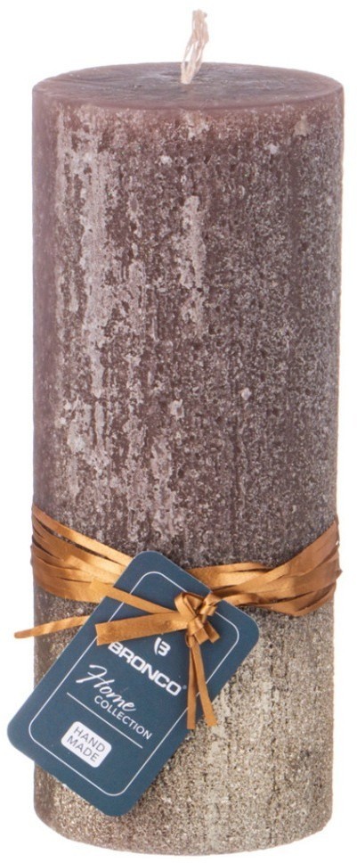 Свеча столбик d6*15 см лавандовая с золотом (TT-00012846)