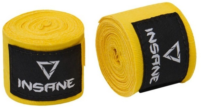 Бинт боксерский FIGHT, хлопок/нейлон, желтый, 4,5 м (2113791)