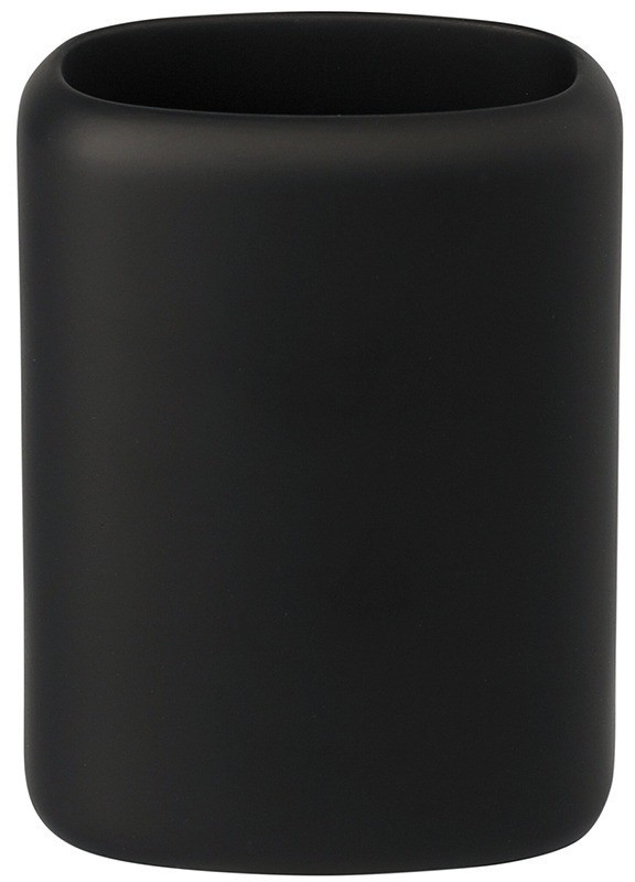 Стакан для зубных щеток slim, черный (78885)