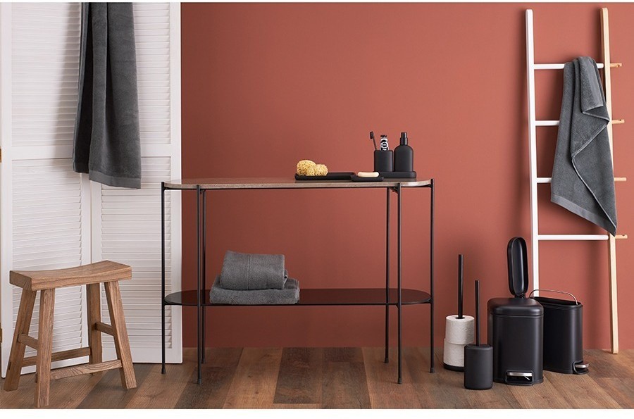 Стакан для зубных щеток slim, черный (78885)