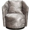 Кресло Verona вращающееся,вельвет принт листья Valdes110-BEG/бронза 70*77*80см (TT-00016552)