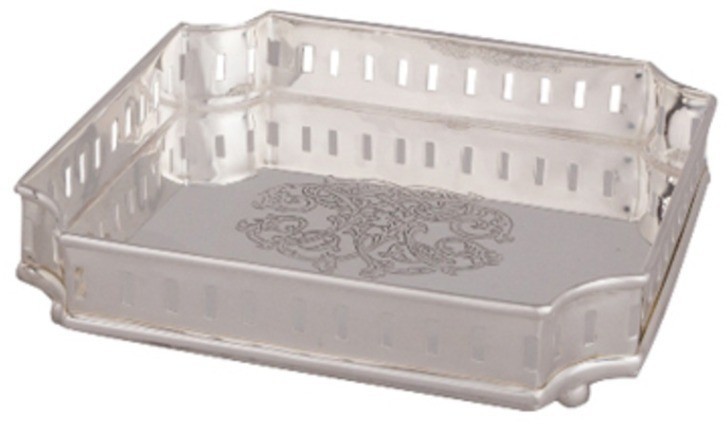 Поднос 8893, никель, посеребрение, silver, ROOMERS TABLEWARE