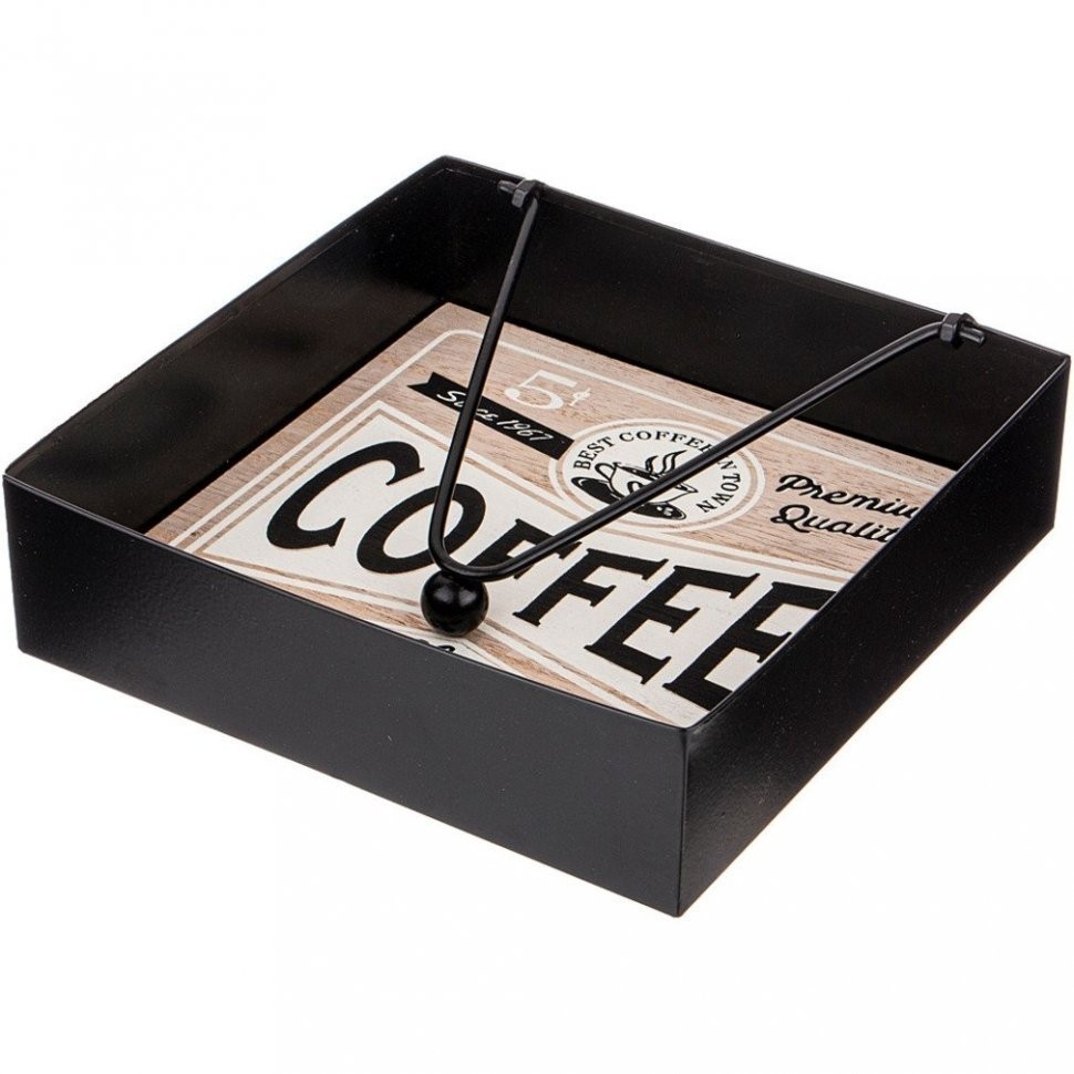Подставка для салфеток коллекция "coffee & tea time" 18*18*5 см Lefard (124-189)