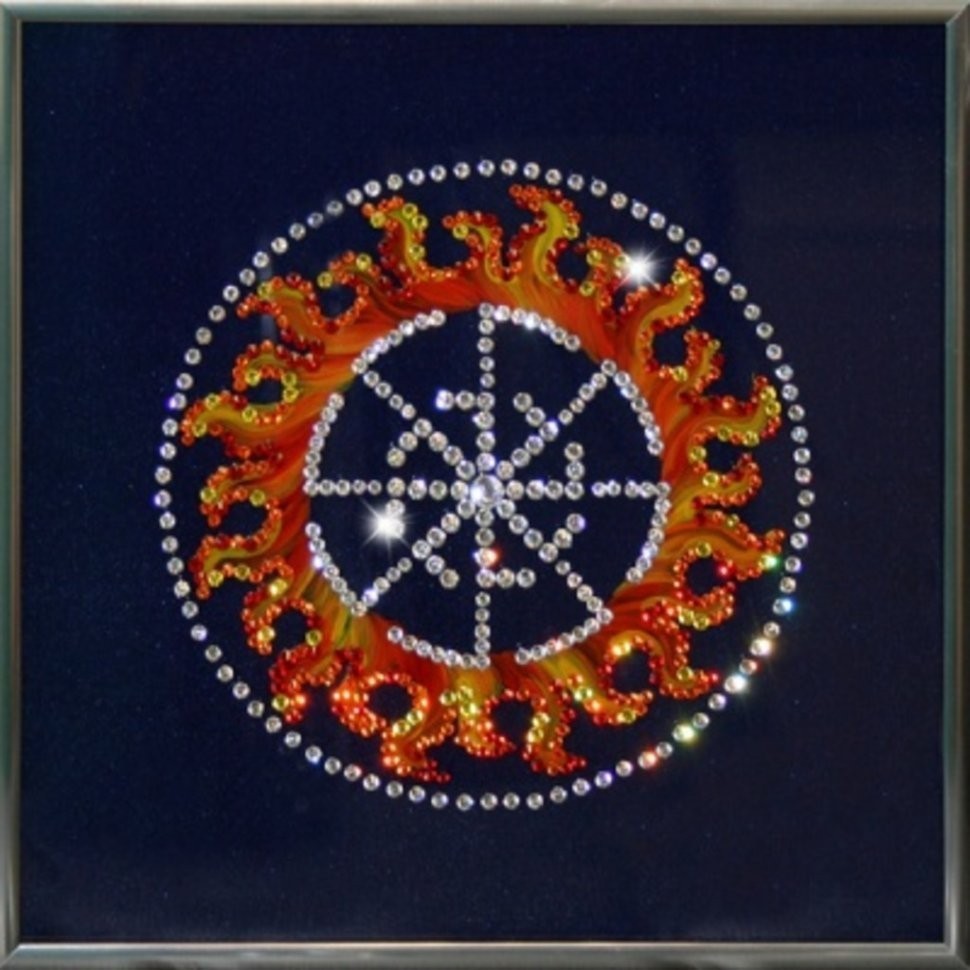 Картина Оберег Свитовит с кристаллами Swarovski (1428)