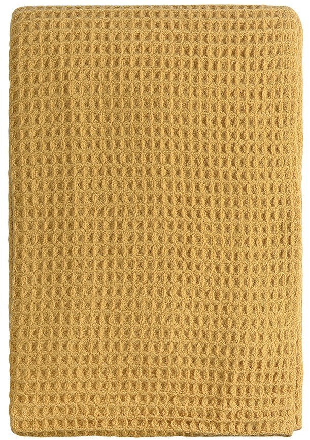 Плед из шерсти цвета охры из коллекции essential, 130х180 см (77088)