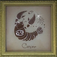 Картина Рак малый с кристаллами Swarovski (1716)