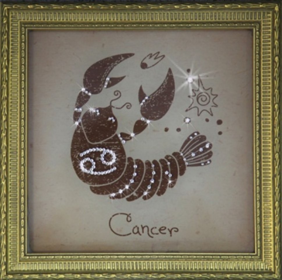 Картина Рак малый с кристаллами Swarovski (1716)