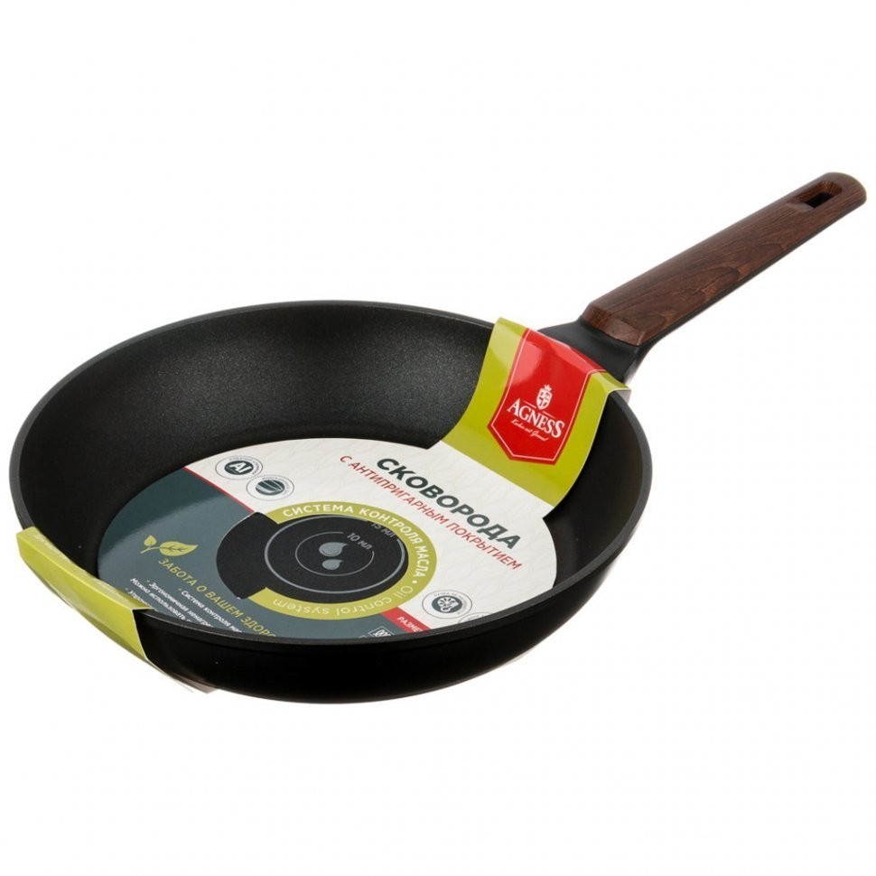 Сковорода agness с антипригар.покрытием, 26x5,2см серия best Agness (947-522)