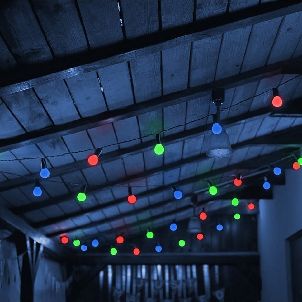 Уличная светодиодная гирлянда (мультиколор) Vegas Лампы 48 LED 2,4 м, 24V 55040 (64422)