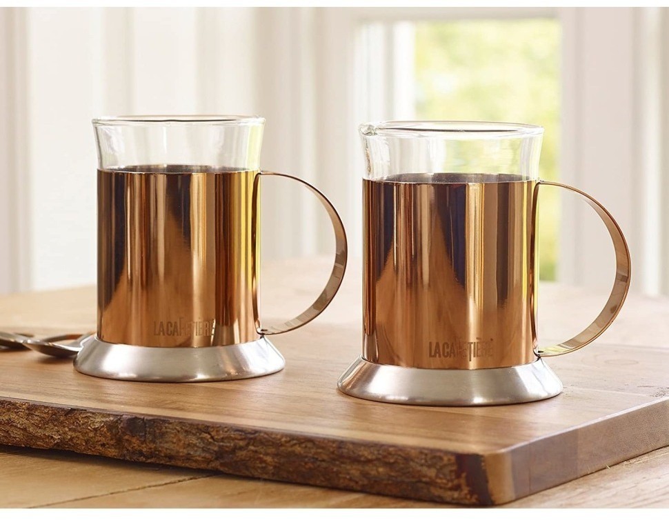 Kitchen Craft Набор 2 стаканов с подстаканниками La Cafetière 5187808