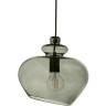Лампа подвесная grace, 31,5хD30 см, зеленое дымчатое стекло, черный цоколь (68001)