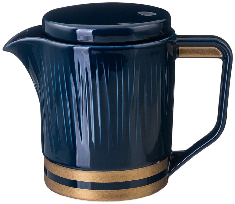 Чайник с металлическим ситом lefard "herbal" 1000 мл синий (42-458)