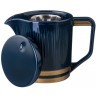 Чайник с металлическим ситом lefard "herbal" 1000 мл синий (42-458)