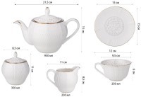 Чайный сервиз lefard &quot;вивьен&quot; на 6 пер. 15 пр. 950/350/230/250 мл (760-775)