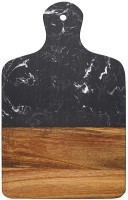 Доска сервировочная marm, 21,5х33,5 см, черный мрамор/акация (75936)