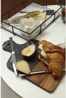 Доска сервировочная marm, 21,5х33,5 см, черный мрамор/акация (75936)