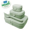 Набор ланч-боксов и столовых приборов pascal, organic, зеленый, 3 шт. (67287)