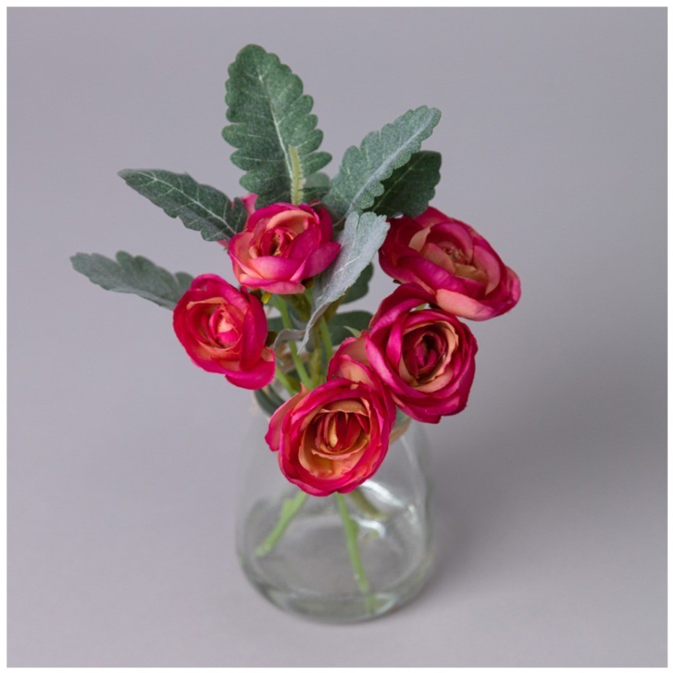 Букет искусственных цветов в круглой вазе высота= 16см Lefard (287-548)