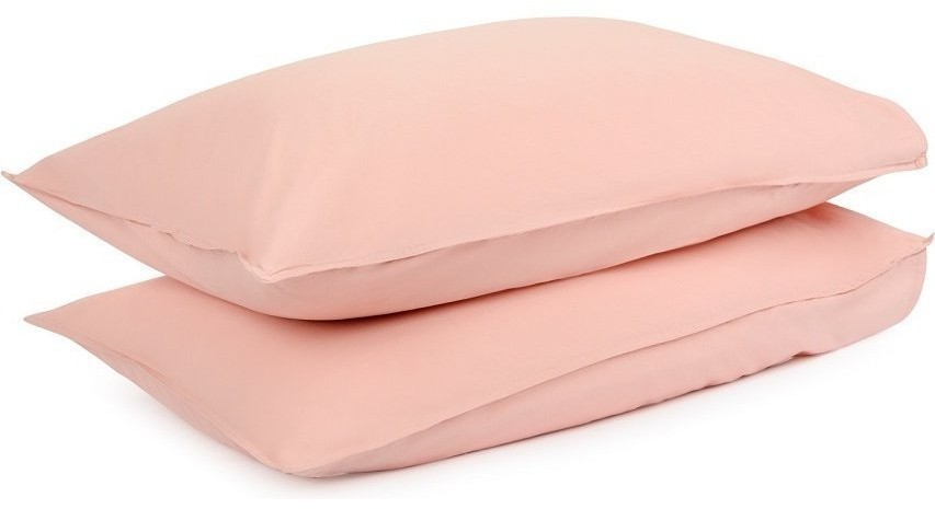 Набор из двух наволочек цвета пыльной розы из органического стираного хлопка из коллекции essential, 50х70 см (69387)