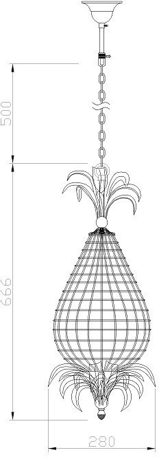 Светильник потолочный 68*26см (00003010)