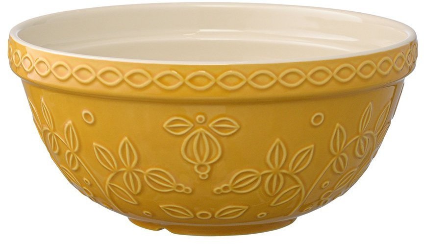 Миска горчичного цвета с рельефным узором Ягоды Тайги из коллекции russian north, 1,5 л (74286)