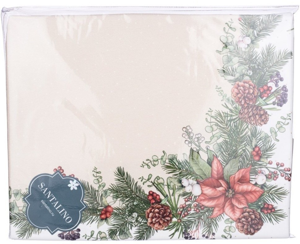 Скатерть "celebration" 140х180см ,бежевый, 100% хлопок с пропиткой,твил,горох Lefard (850-734-23)