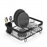 Сушилка для посуды sinkin, 28х14х47 см, черная (79165)
