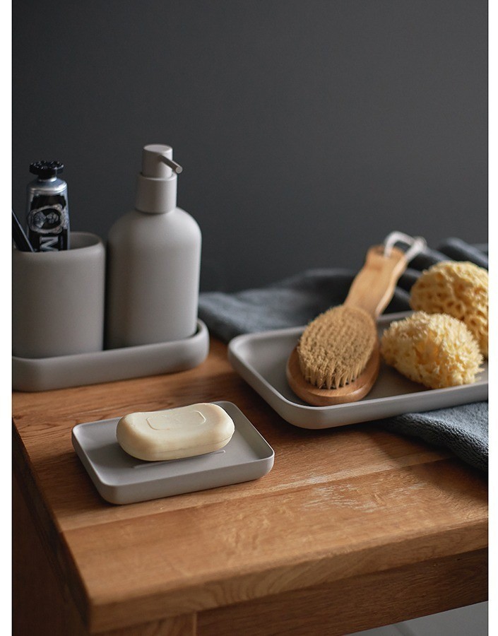 Стакан для зубных щеток slim, светло-серый (78884)