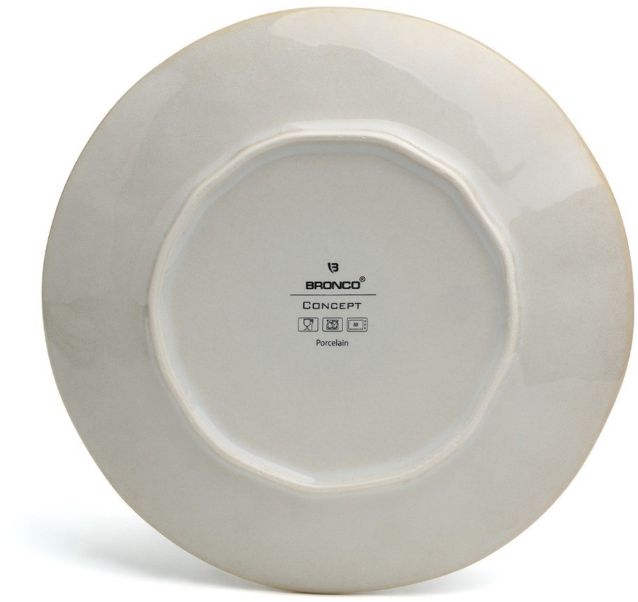 Набор тарелок закусочных bronco "concept" 4 шт. 22 см бежевый (576-1018)
