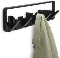 Вешалка настенная skyline, 50 см, черная, 5 крючков (39626)