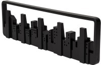 Вешалка настенная skyline, 50 см, черная, 5 крючков (39626)