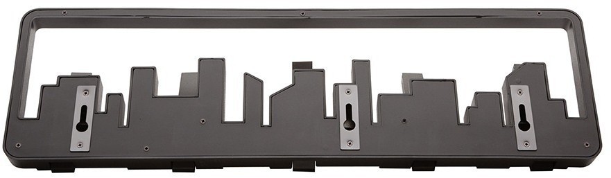 Вешалка настенная skyline, 50 см, черная, 5 крючков (39626)