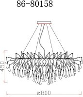 Люстра d.80 h.32см, металл цвет золото (TT-00013462)
